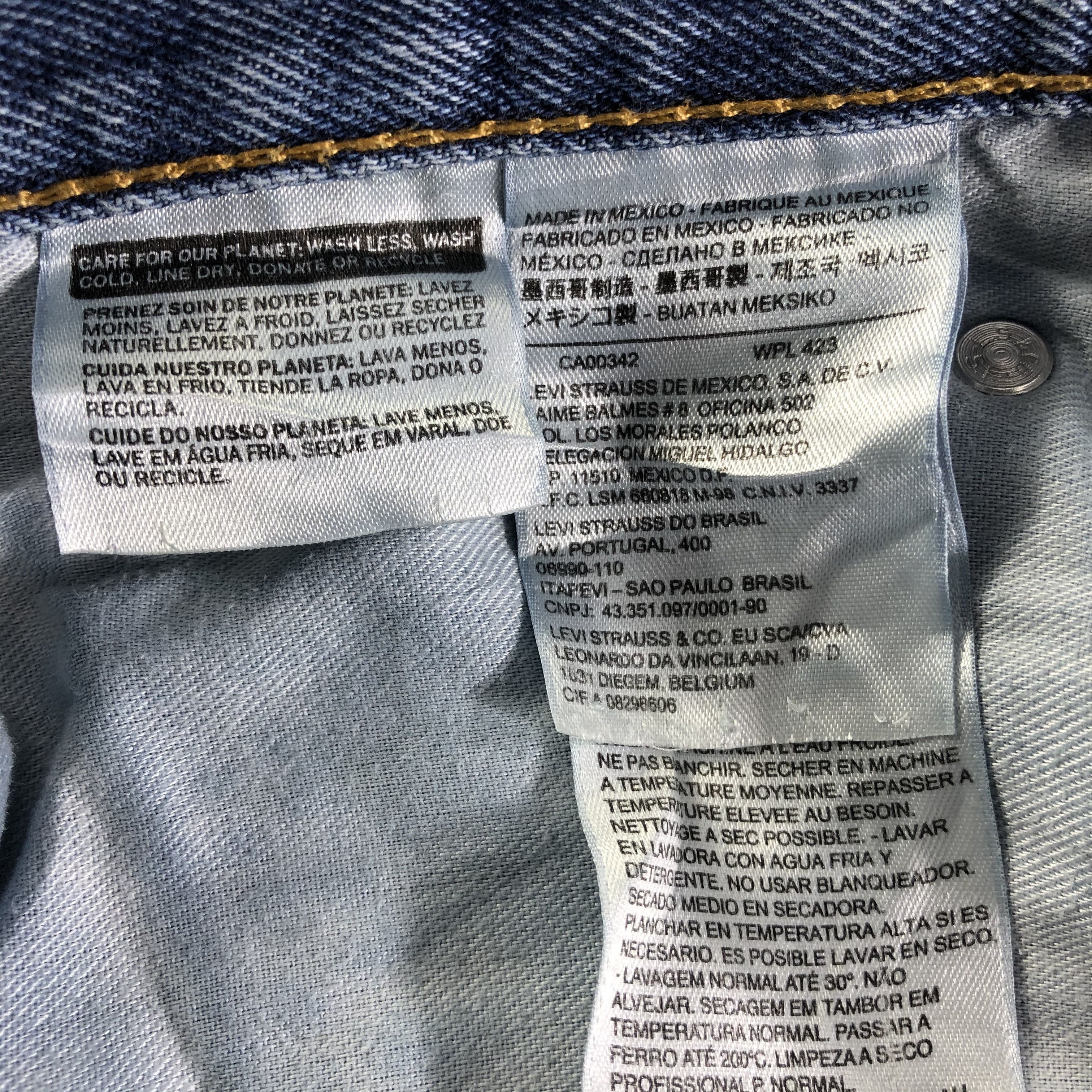 Levi's Vintage Blue Wash Levis 550 Jeans-J4357 Size US 35 - 9 Thumbnail