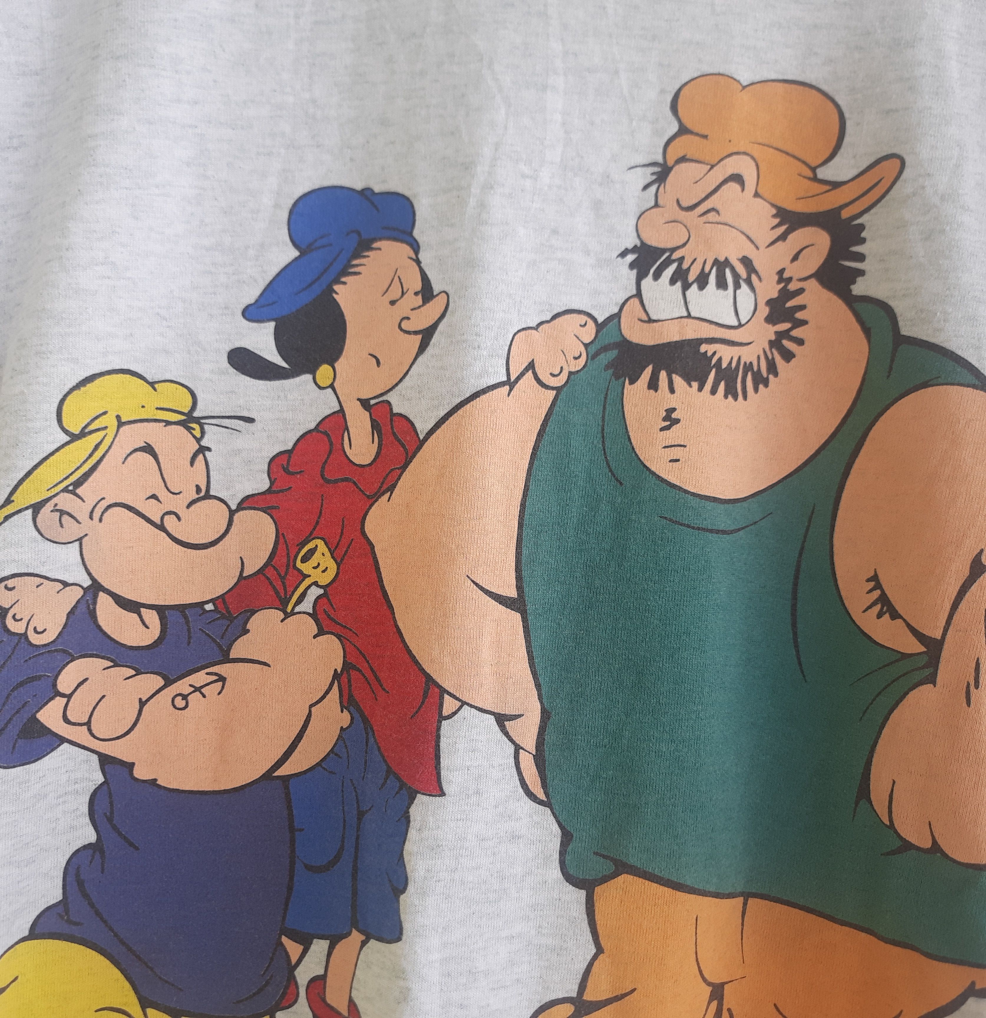Vintage Vintage 90s Popeye Brutus Olive Double Side T-Shirt Size US M / EU 48-50 / 2 - 5 Thumbnail