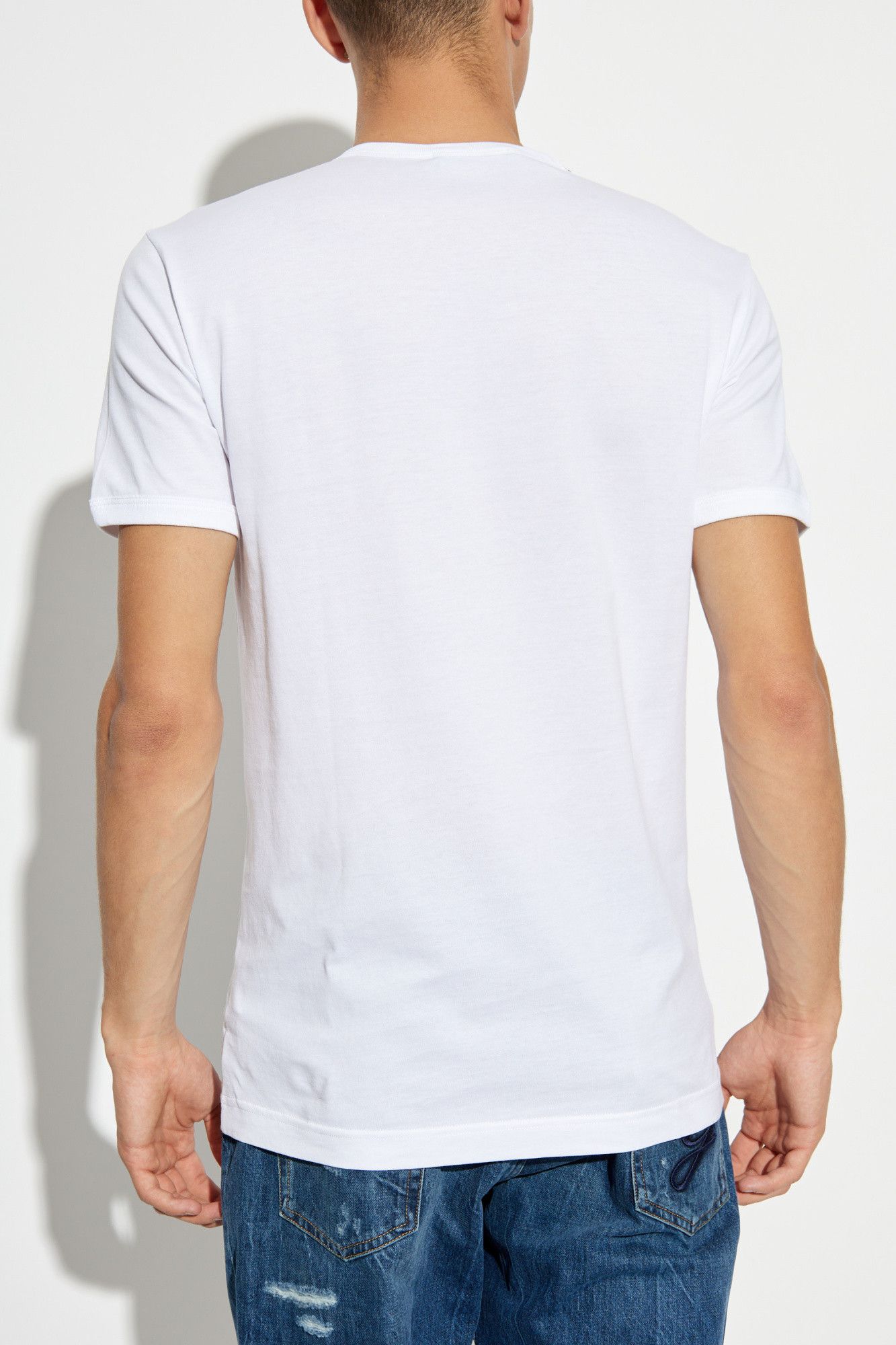 Dolce & Gabbana o1s22i1n0225 Crewneck T-Shirt in White Size US M / EU 48-50 / 2 - 4 Thumbnail