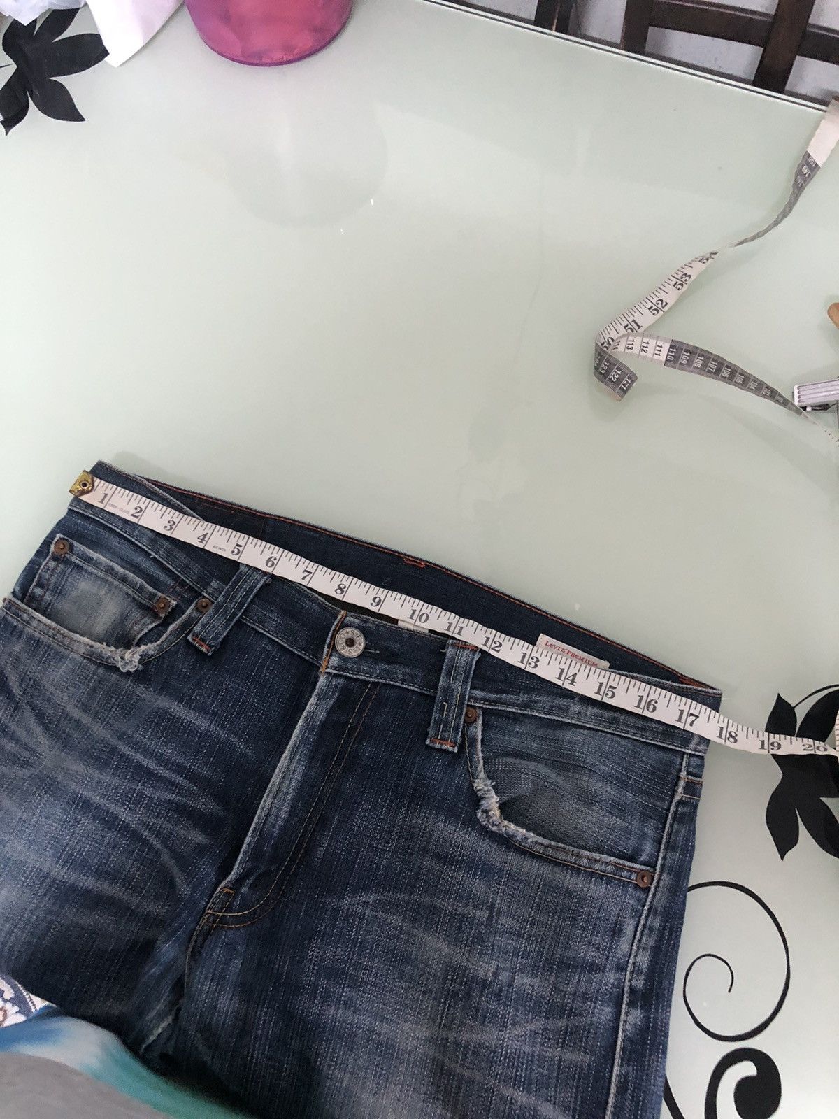 Levi's Vintage Levis 505 Flare Straight Cut Distressed Jeans Size US 34 / EU 50 - 19 Thumbnail
