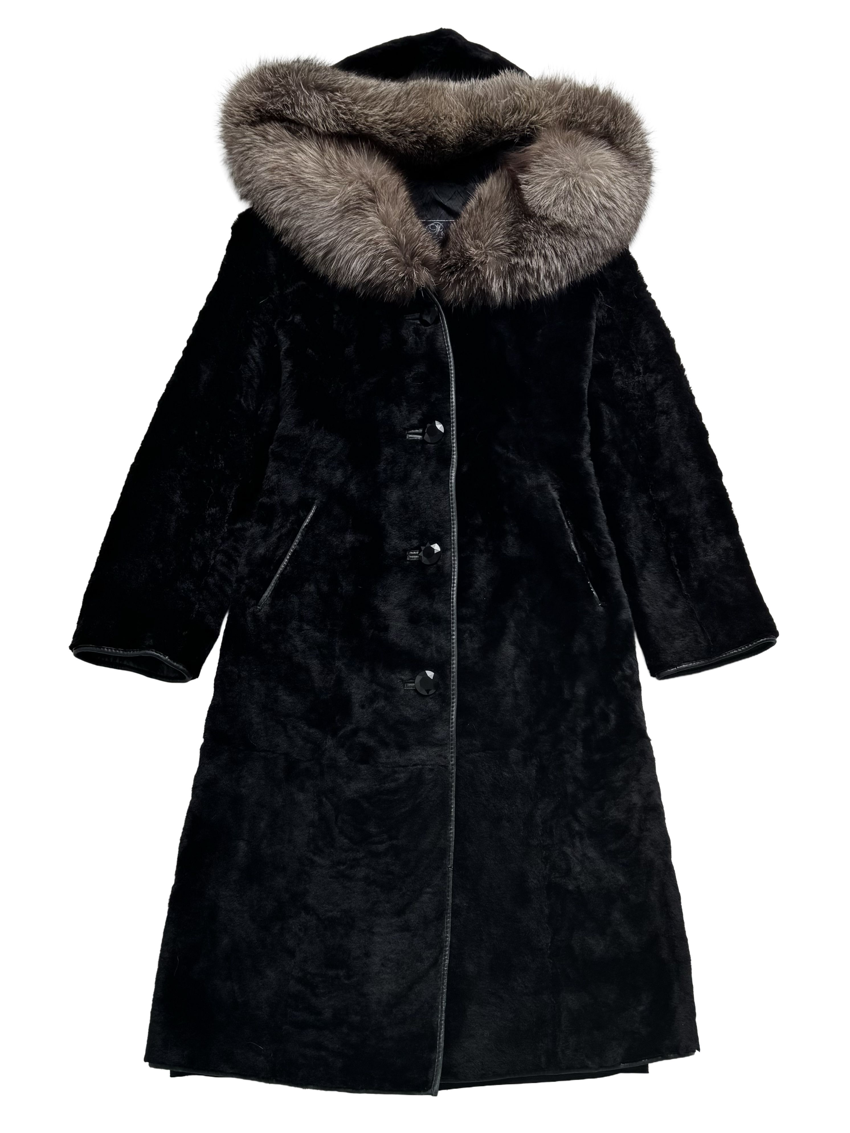 Vintage Vintage Real Sheepskin Hooded Coat Size S / US 4 / IT 40 - 6 Thumbnail