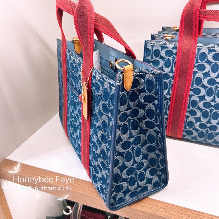 Coach Smith Tote Bag In Signature Denim CY698 Size ONE SIZE - 7 Thumbnail