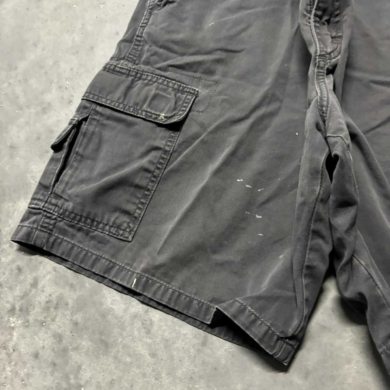 Japanese Brand × Vintage Crazy Vintage Y2K/2000s Baggy Grunge Grey Skater Cargo Shorts! Size US 36 / EU 52 - 3 Thumbnail
