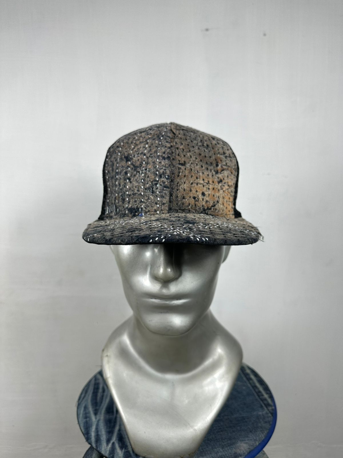 Handmade 🔥 Custom Made Distressed Patchwork Boro Trucker Hats Size ONE SIZE - 8 Thumbnail