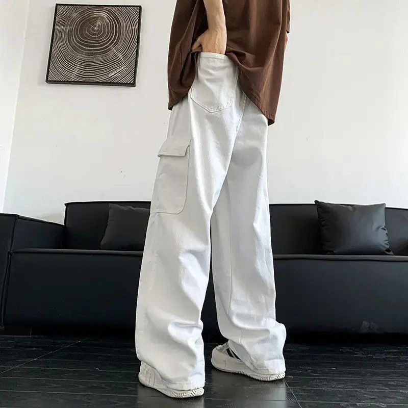 Japanese Brand Retro loose and loose wide leg pocket jeans Size US 30 / EU 46 - 3 Thumbnail