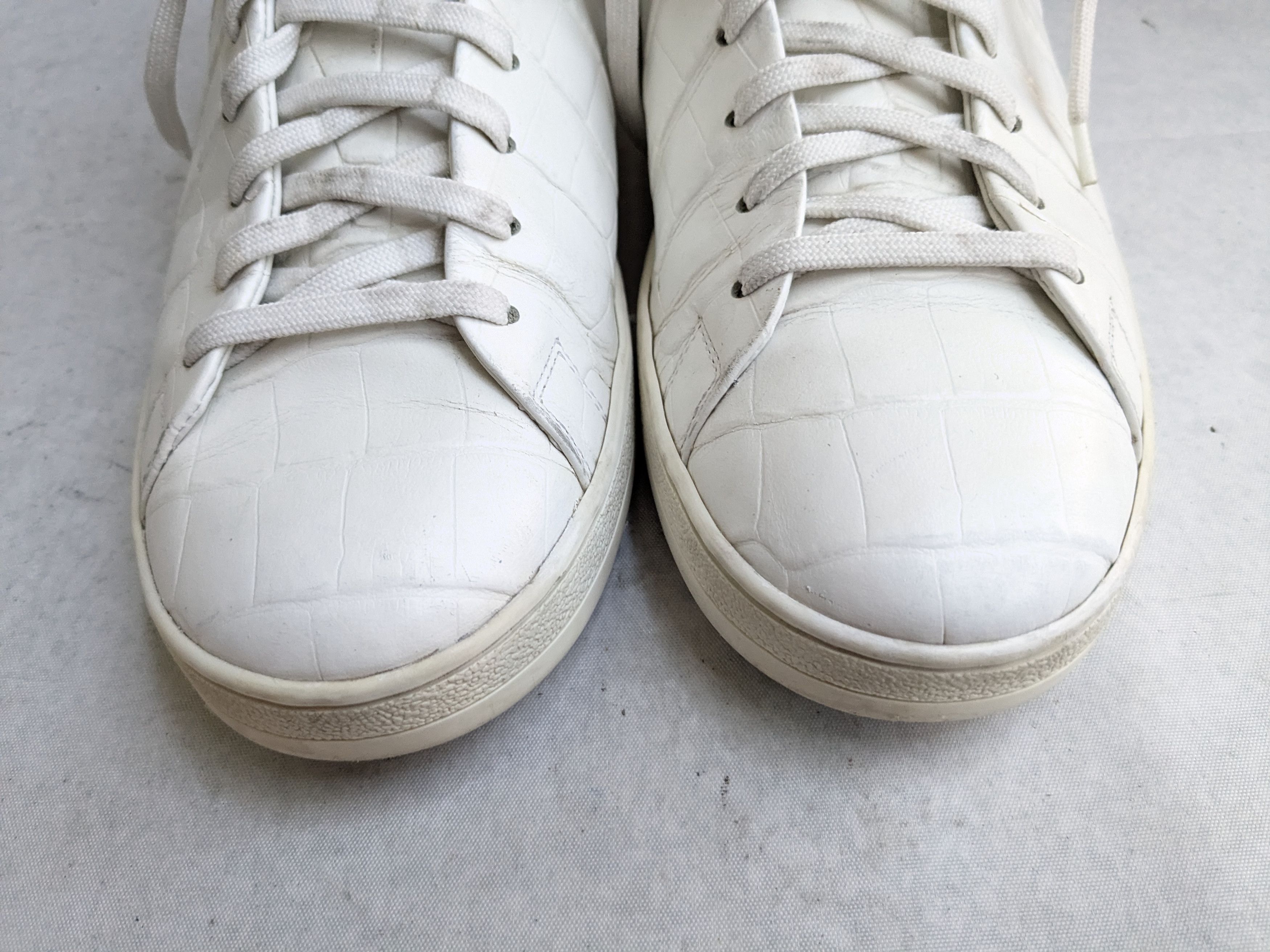 Louis Vuitton Louis Vuitton Frontrow Sneakers White 9 Croc Low Tops Size US 9 / EU 42 - 5 Thumbnail