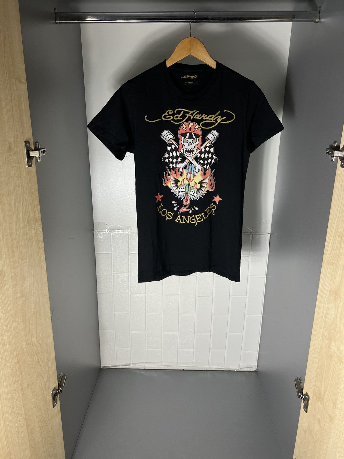Ed Hardy VINTAGE EX HARDY BY CHRISTIAN PISTON HEAD DESIGNER Y2K 90s Size US M / EU 48-50 / 2 - 2 Thumbnail