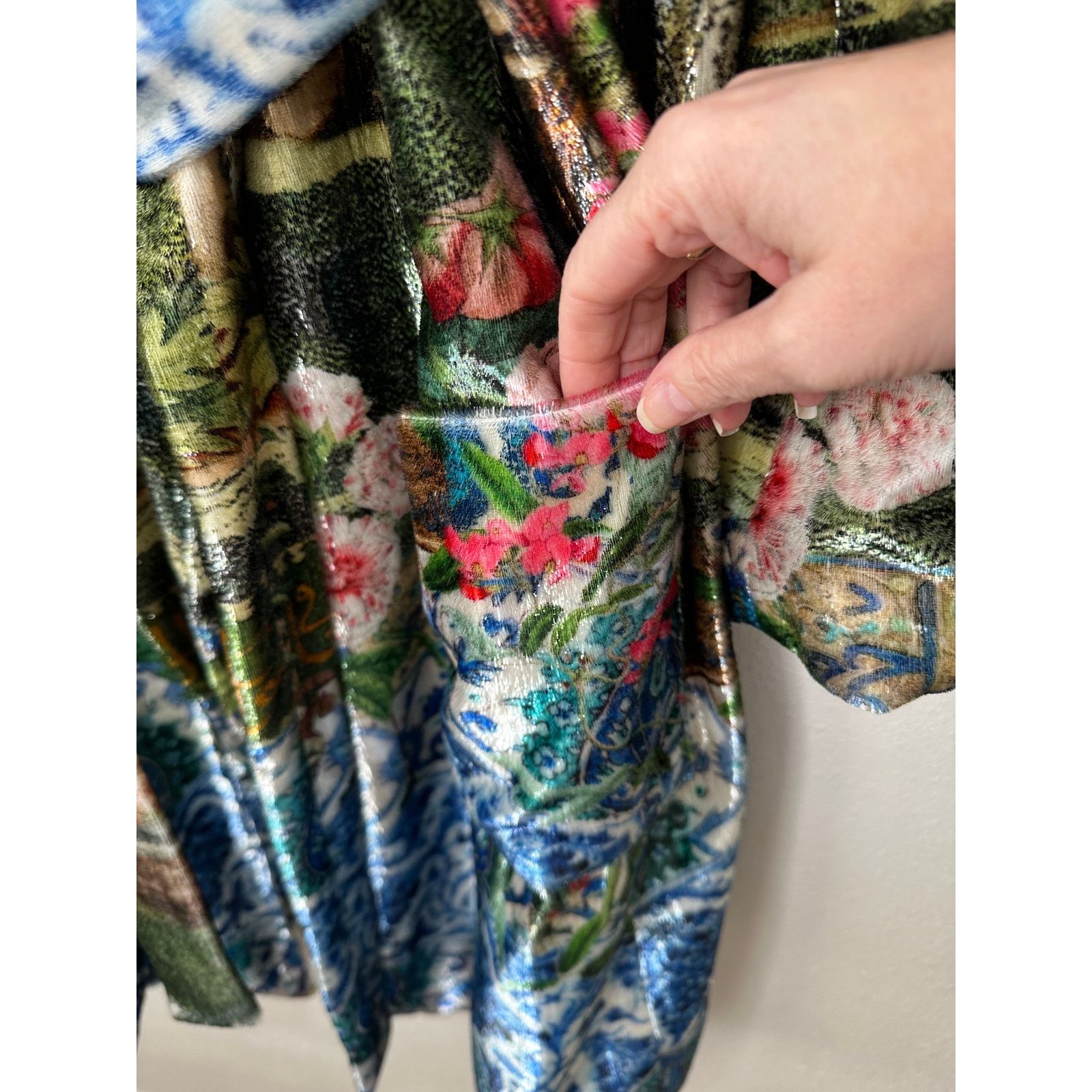 Libertine Libertine Tie Waist House Coat Long Sleeve Green 3X / XL Size XL / US 12-14 / IT 48-50 - 6 Thumbnail
