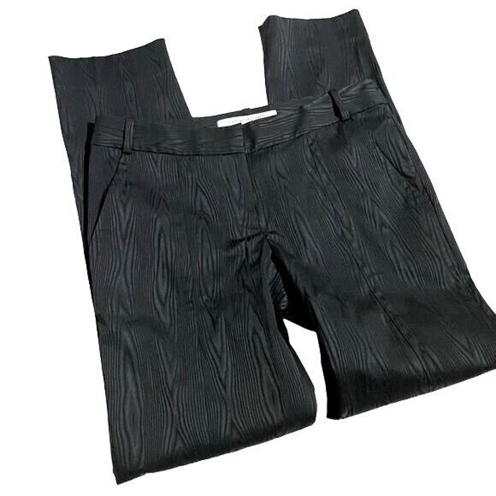 Diane von Furstenberg Diane von Furstenberg Pants Black Staple Textured Size 4 Size 27" / US 4 / IT 40 - 2 Thumbnail