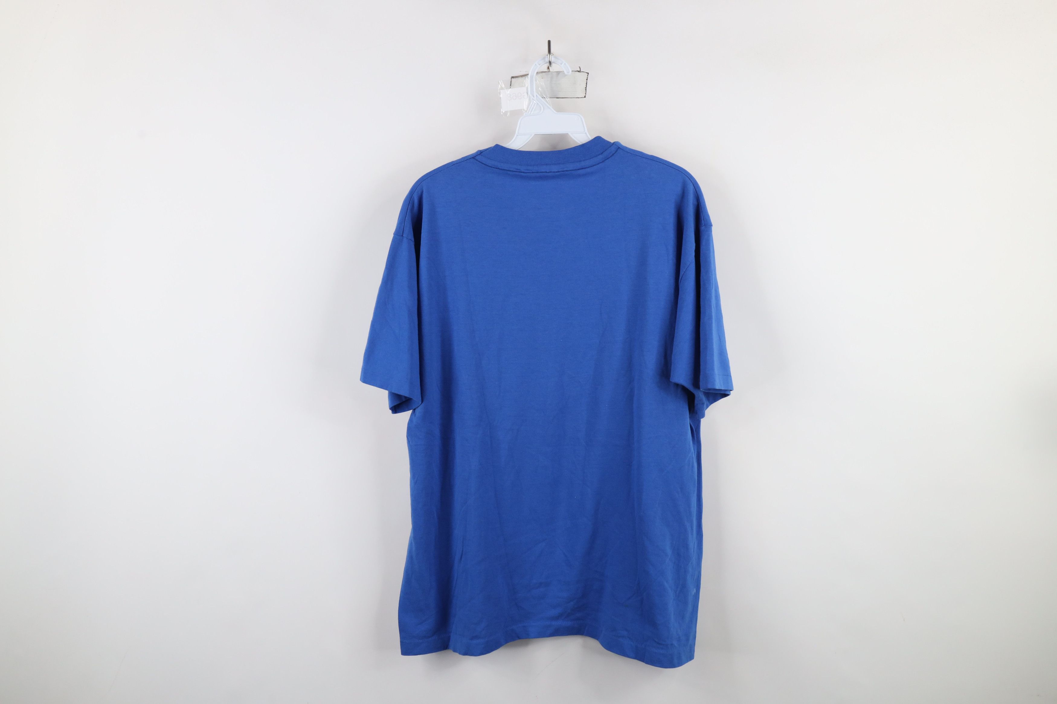 Vintage Vintage 90s Please Lord Let Me Win The Lottery T-Shirt Blue Size US L / EU 52-54 / 3 - 12 Thumbnail