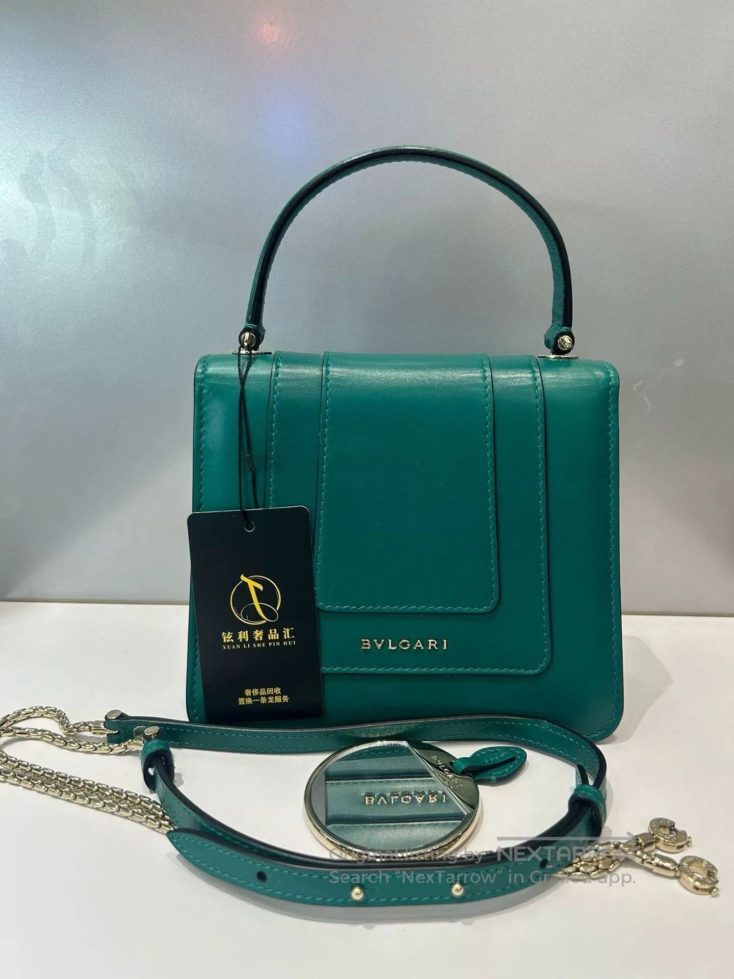 Bvlgari Bvlgari Small Green Snake Head Accordion Bag. Size ONE SIZE - 7 Thumbnail