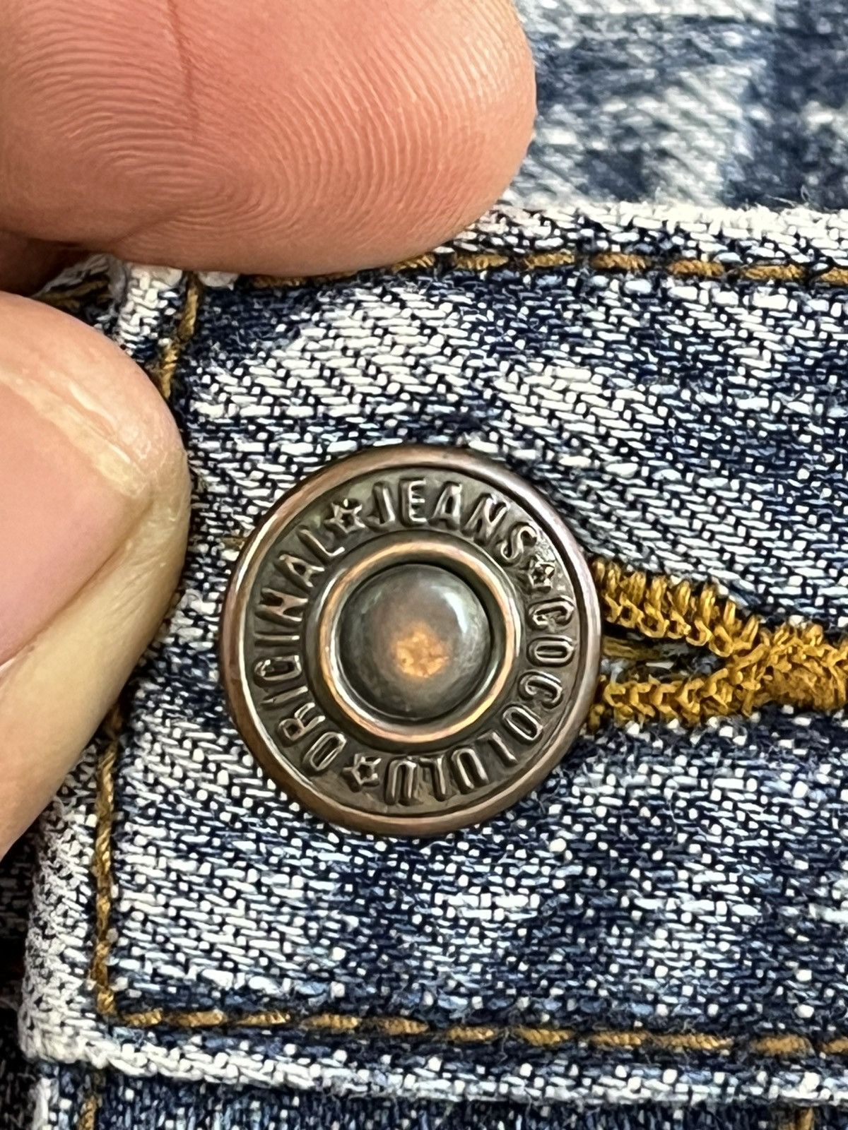 14th Addiction × 4GSELLER Vintage Cocolulu Big Logo Imprint Denim Size US 32 / EU 48 - 7 Thumbnail