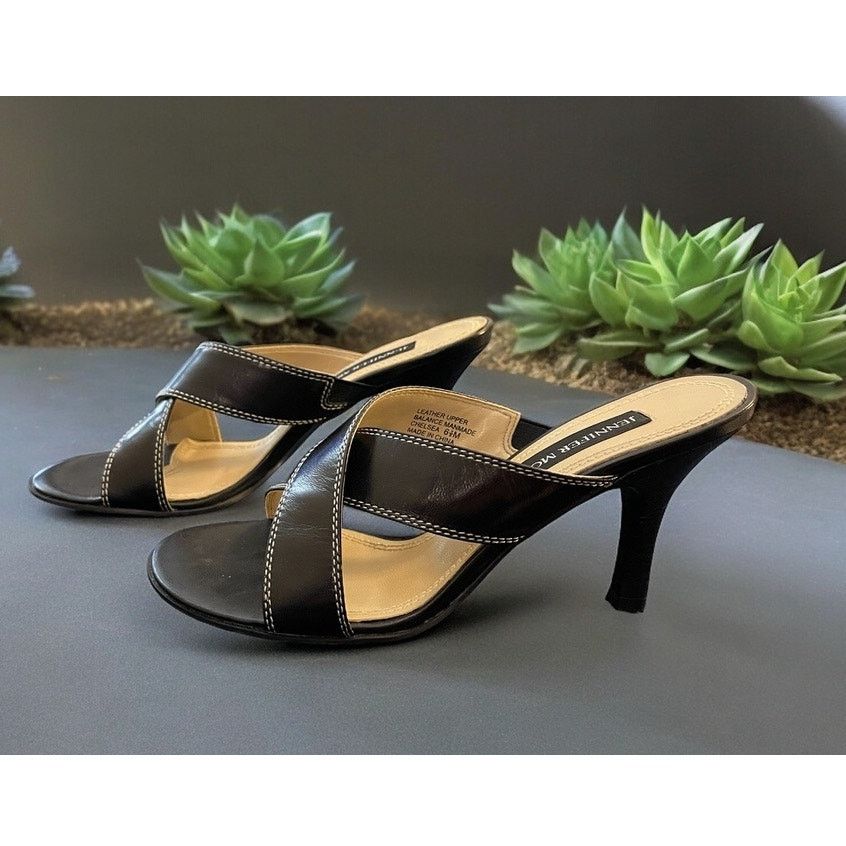 Unknown London Jennifer Moore Womens Black Slip on's heels shoes S 6.5 Size US 6.5 / IT 36.5 - 1 Thumbnail