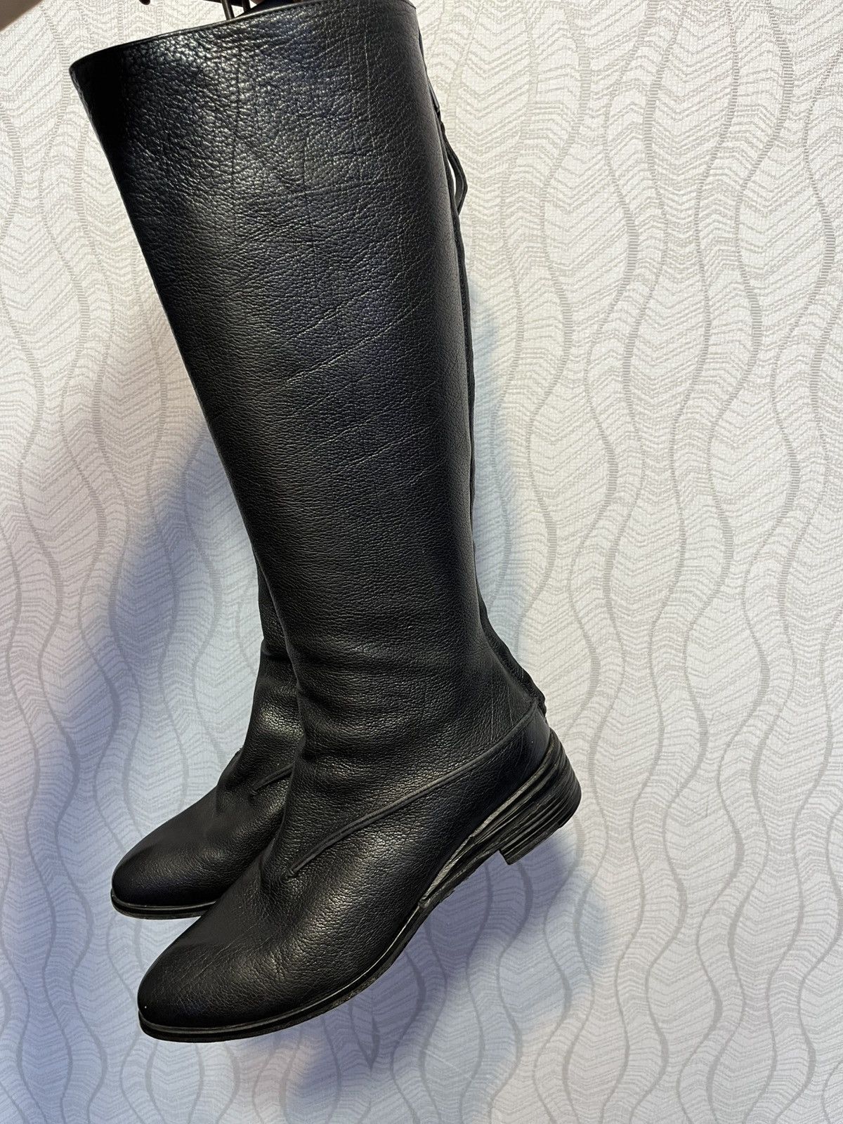 Elia Maurizi Elia Maurizi Black Leather AvantGarde Boots Guidi Style Size US 7.5 / IT 37.5 - 5 Thumbnail