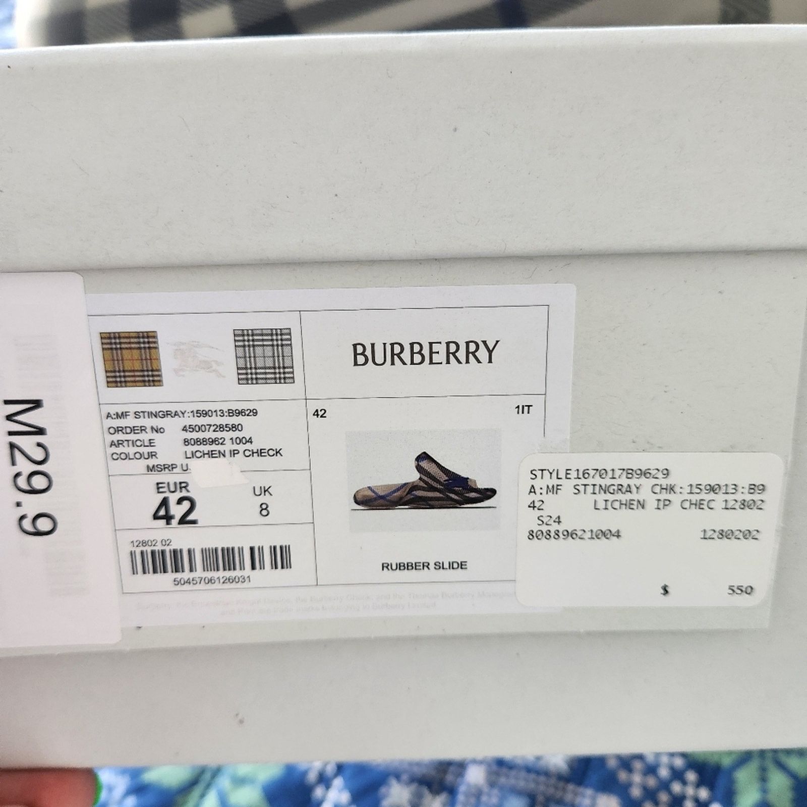 Burberry Authentic Burberry Stingray Check Slide Sandals 42 Unisex Size US 9 / EU 42 - 10 Thumbnail