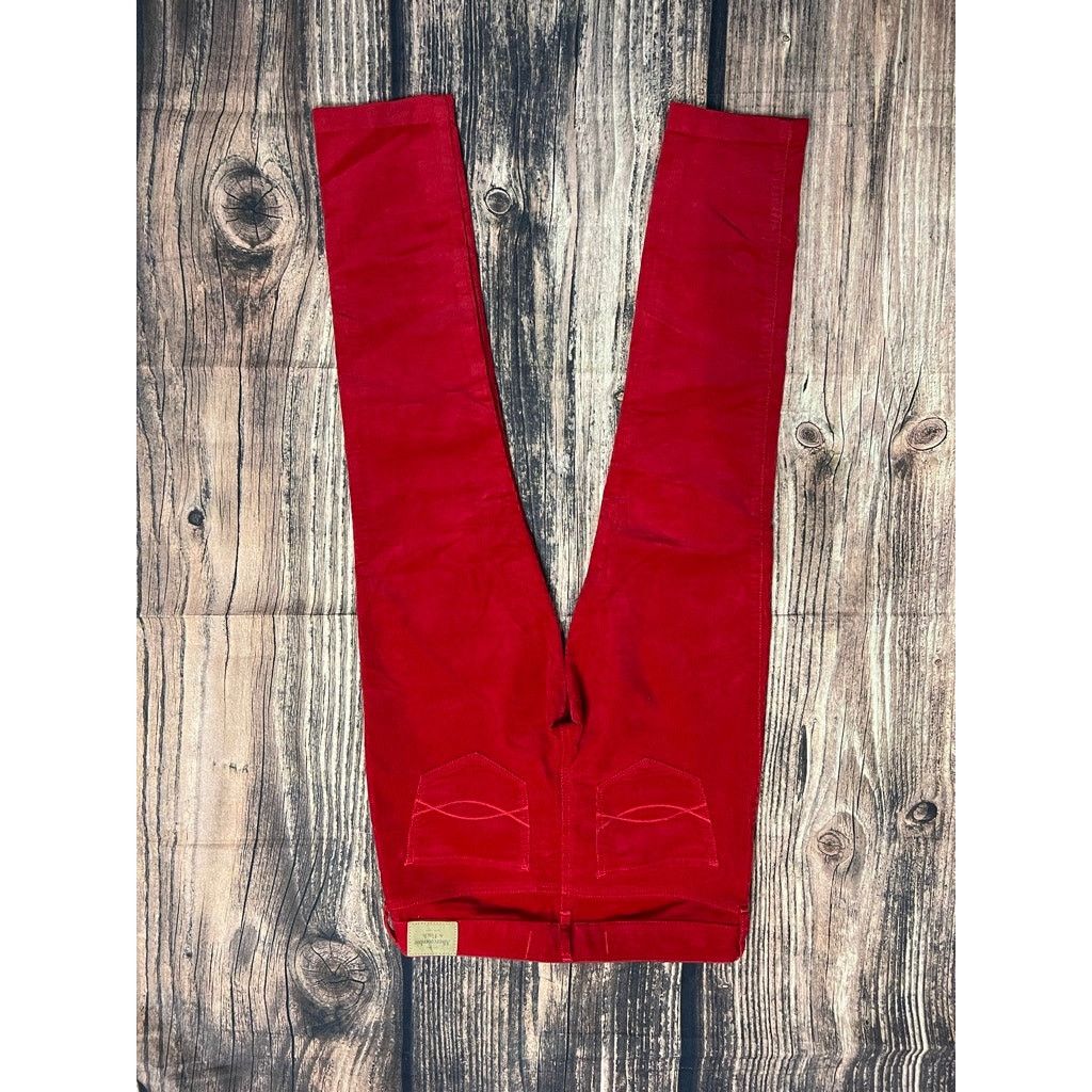 Abercrombie & Fitch Abercrombie & Fitch Women's Red Corduroy Ankle Jeans Size 4 Size 27" / US 4 / IT 40 - 3 Thumbnail