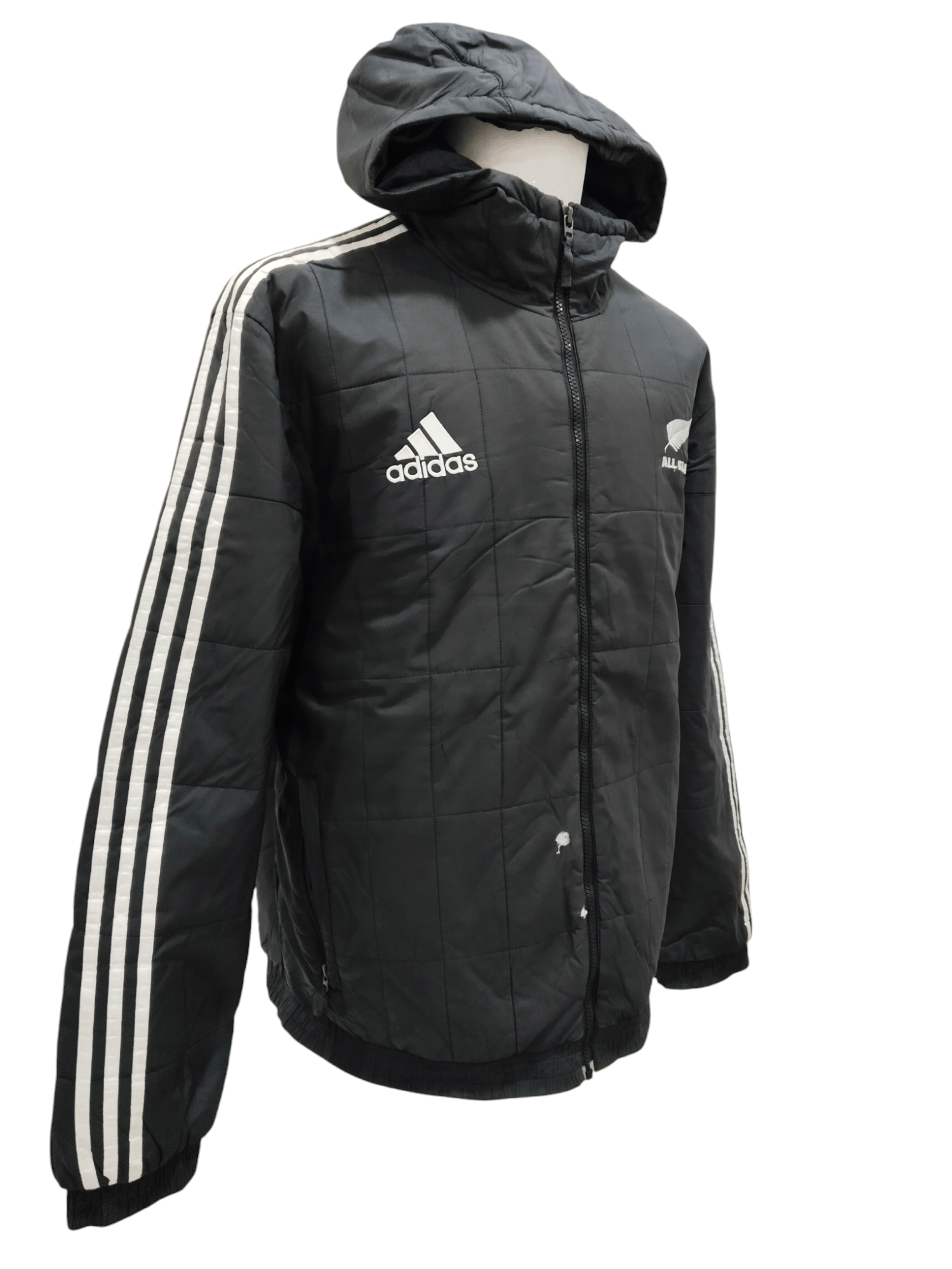 Adidas × All Blacks × Vintage Vintage Adidas All Black Hoodie Heavy Jacket Size US L / EU 52-54 / 3 - 2 Thumbnail