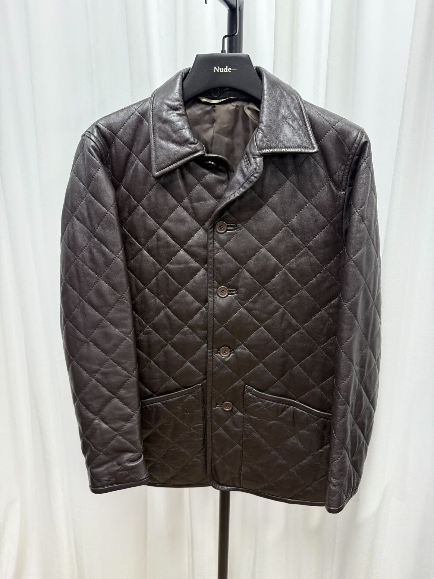 Yohji Yamamoto yohji yamamoto brown quilted leather jacket Size US L / EU 52-54 / 3 - 1 Thumbnail