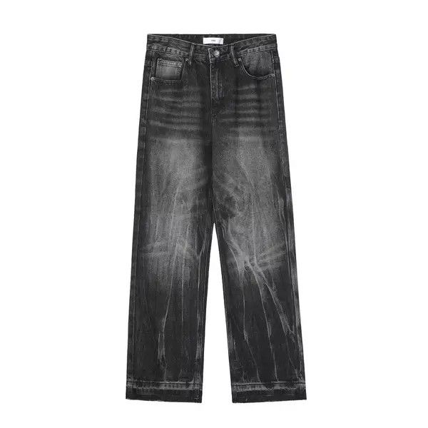 Japanese Brand VIBE Men's loose straight trendy tie-dye distressed jeans Size US 32 / EU 48 - 1 Thumbnail