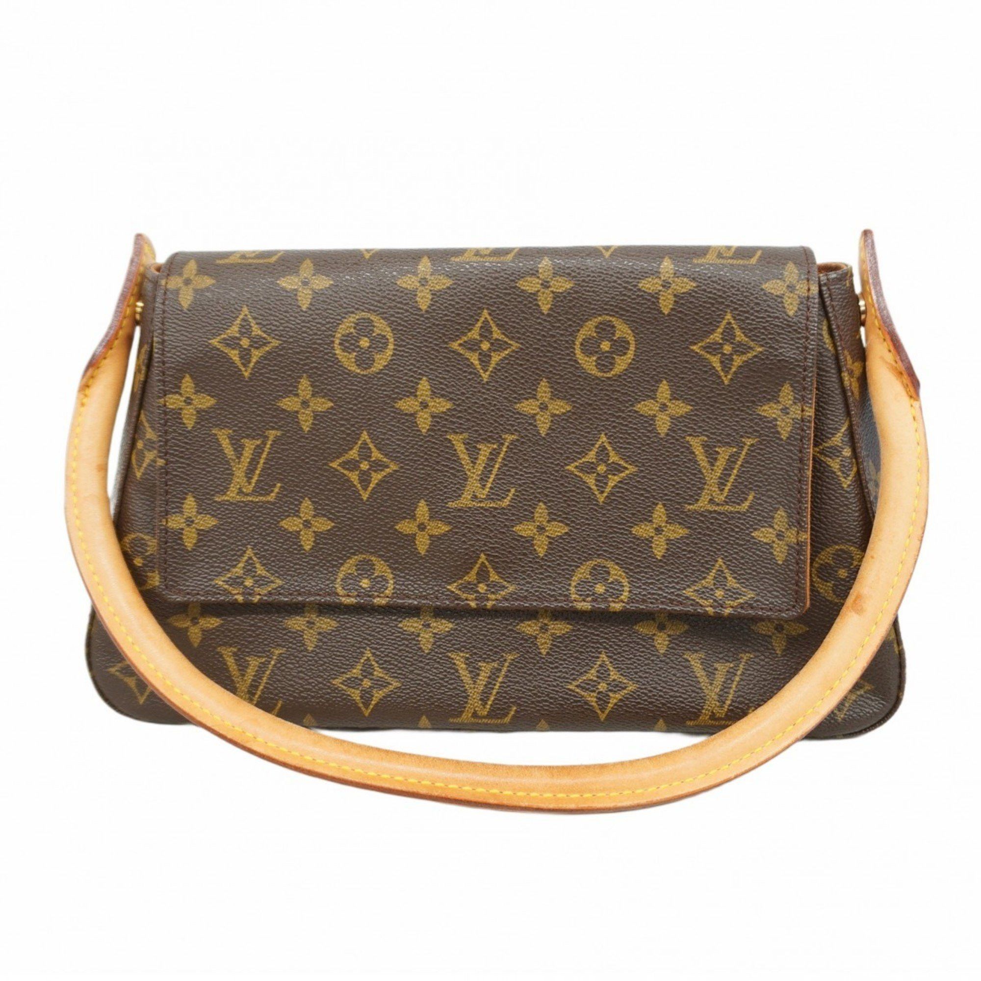 Louis Vuitton Shoulder Bag Monogram Mini Looping M51147 Brown Ladies, Women's