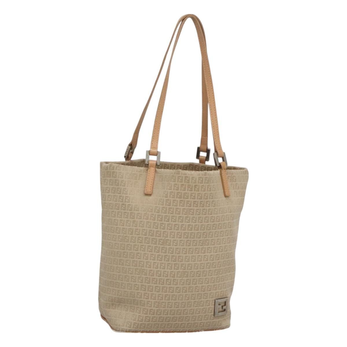 Fendi FENDI Zucchino Canvas Hand Bag Nylon Beige Silver Size ONE SIZE - 1 Thumbnail