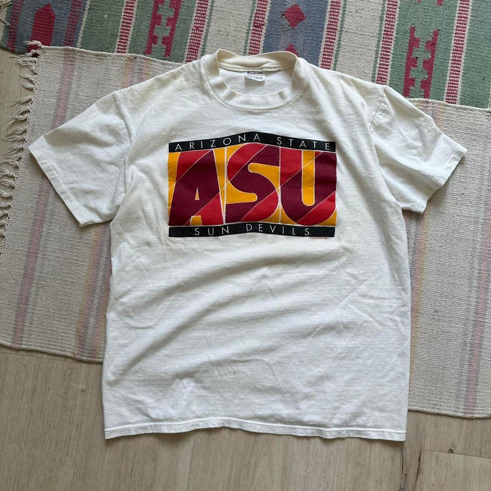 Vintage Vintage 80s ASU Arizona State Sundevils Graphic Cotton Tee Size US M / EU 48-50 / 2 - 4 Thumbnail