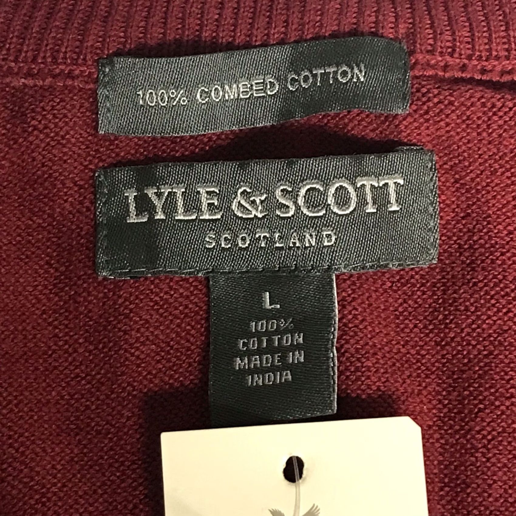 Lyle & Scott Lyle & Scott Men Redwood Carmel Argyle Combed Cotton Knit V-Neck Sweater Vest L Size US L / EU 52-54 / 3 - 3 Thumbnail
