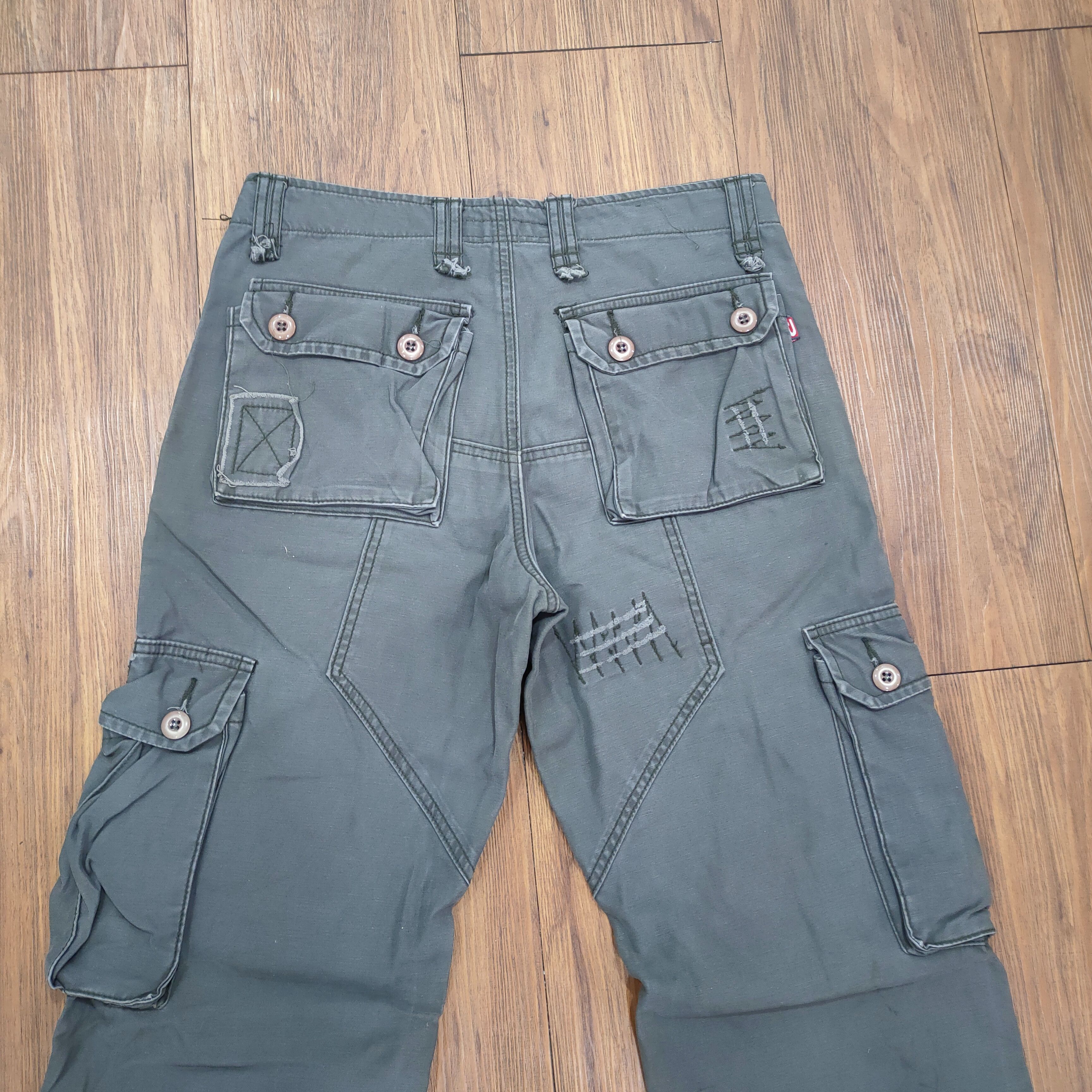 Japanese Brand PRODIGY BONDAGE FLARE CARGO PANTS Size US 30 / EU 46 - 7 Thumbnail