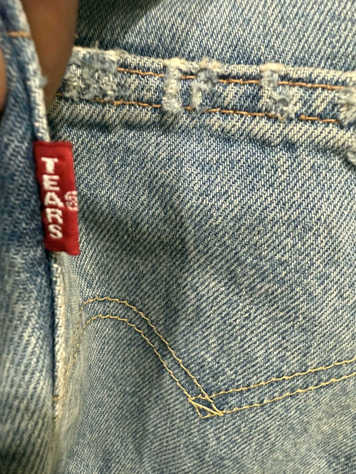 DENIM TEARS × Virgil Abloh Virgil Abloh Denim Tears 'Message in a Tear' Size US 29 - 22 Thumbnail