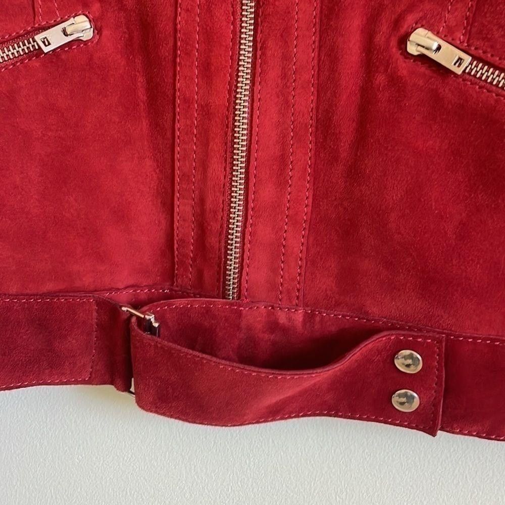 Iro IRO Tatiana Leather Jacket in Red Size 40 (French) Size M / US 6-8 / IT 42-44 - 5 Thumbnail