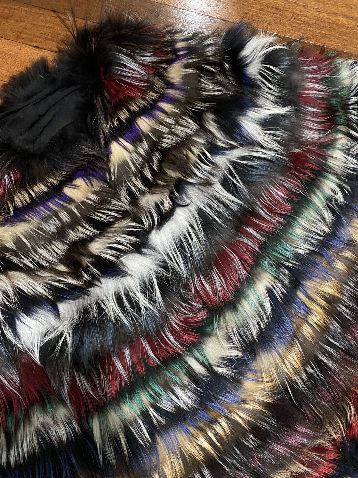 Other Punto Leather & Fur- Multicolor Fox Fur Jacket Size M / US 6-8 / IT 42-44 - 9 Thumbnail