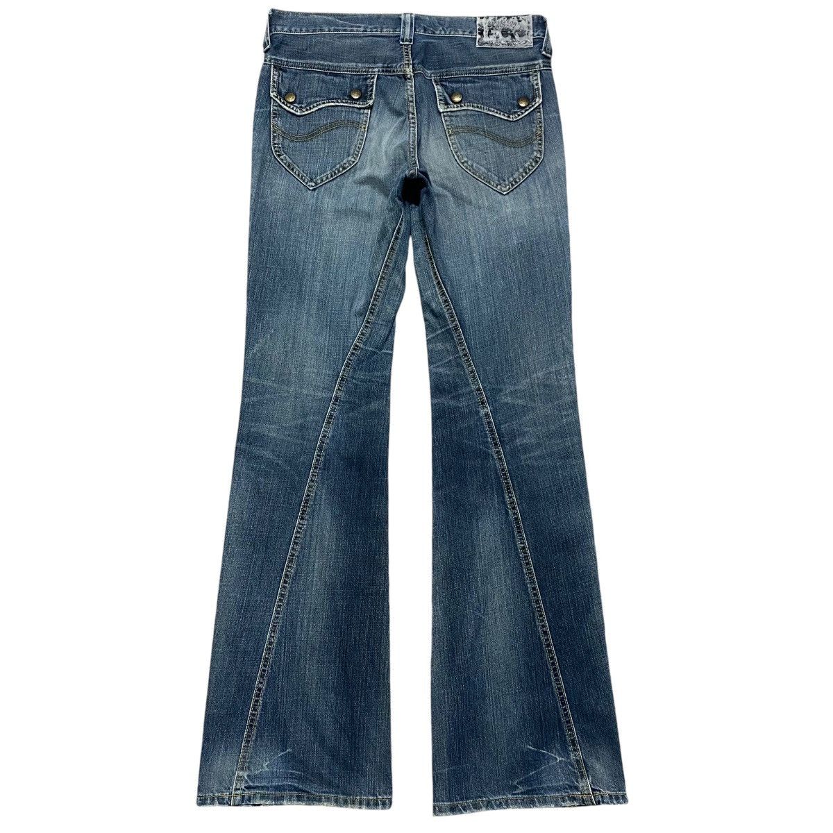 Japanese Brand Vintage Lee Riders Spiral Cut Denim Flare Jeans Size US 32 / EU 48 - 1 Thumbnail