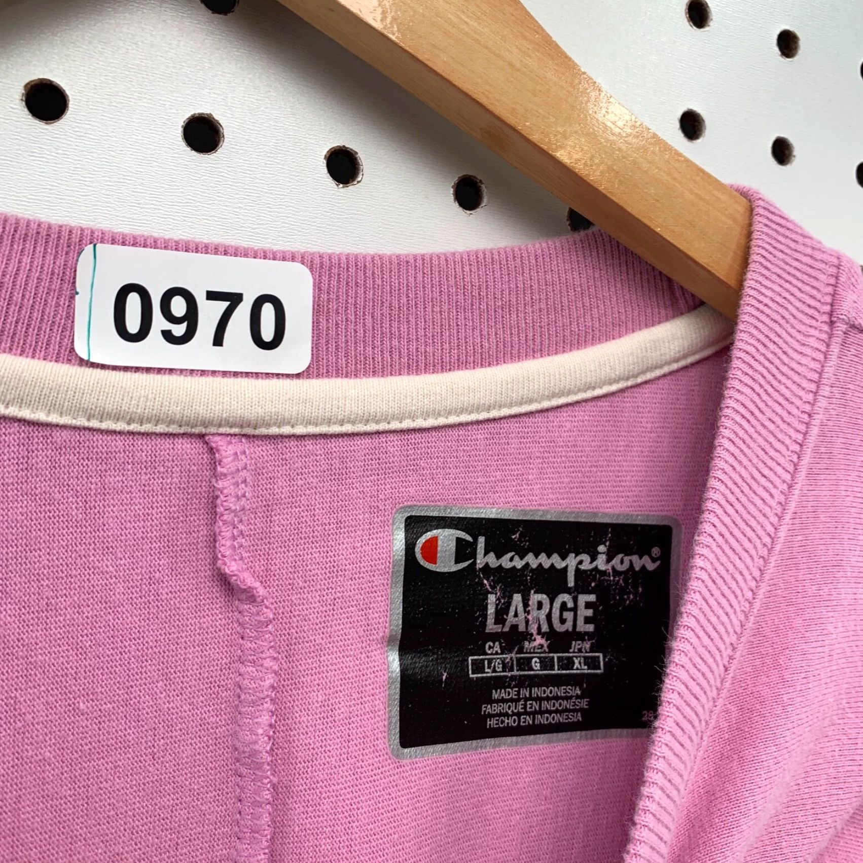 Champion CHAMPION Sweatshirt Womens Large Pink Embroidered Pullover Crew Neck Casual Activewear Size L Shirt Size L / US 10 / IT 46 - 7 Thumbnail
