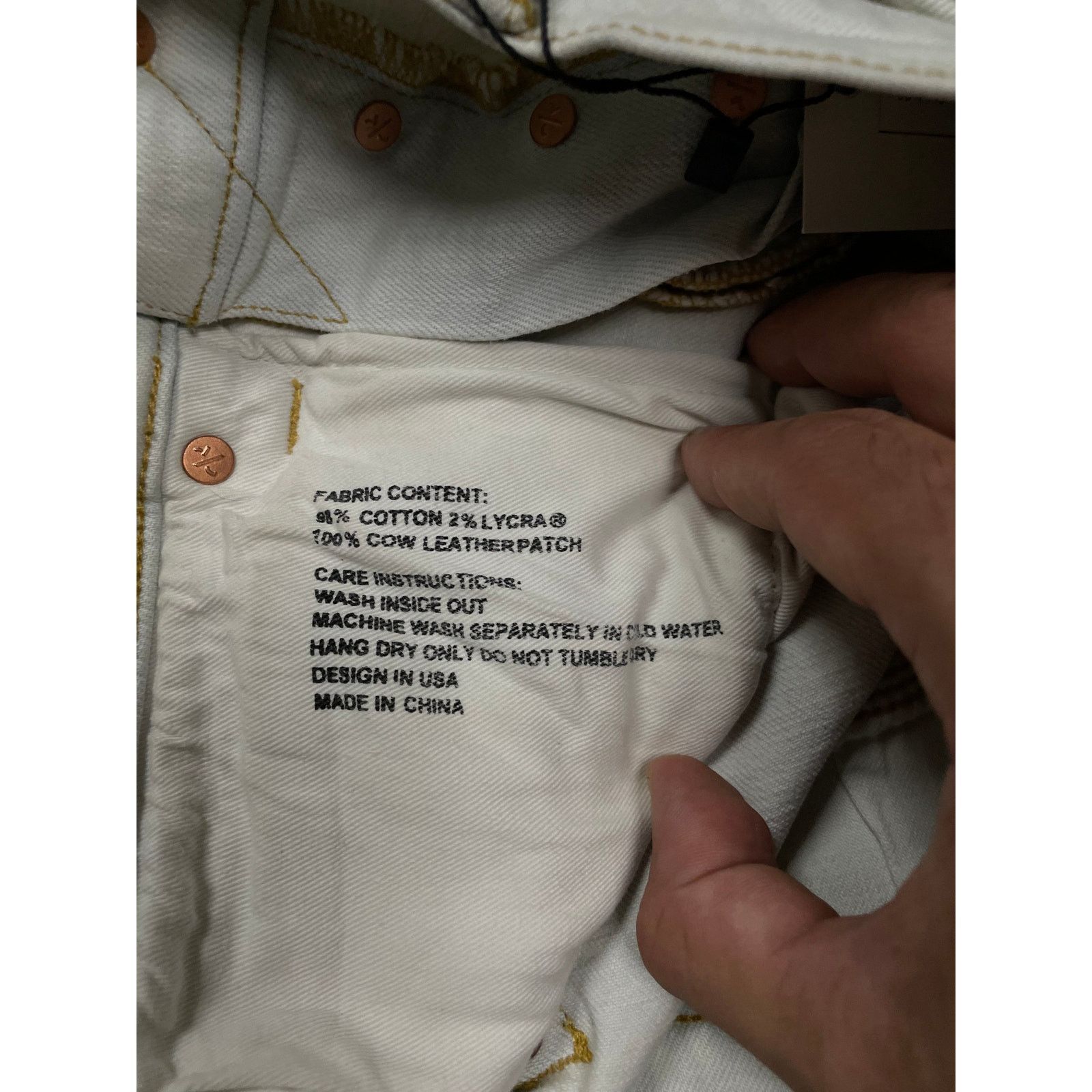 Purple Purple Jeans White Olive Stitch Used 30 Size US 30 / EU 46 - 5 Thumbnail