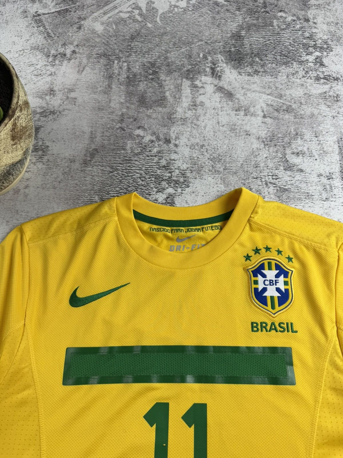 Nike Brasil 2011 2012 Brazil Neymar JR. National Soccer Football T Shirt Jersey Tee Size US S / EU 44-46 / 1 - 9 Thumbnail