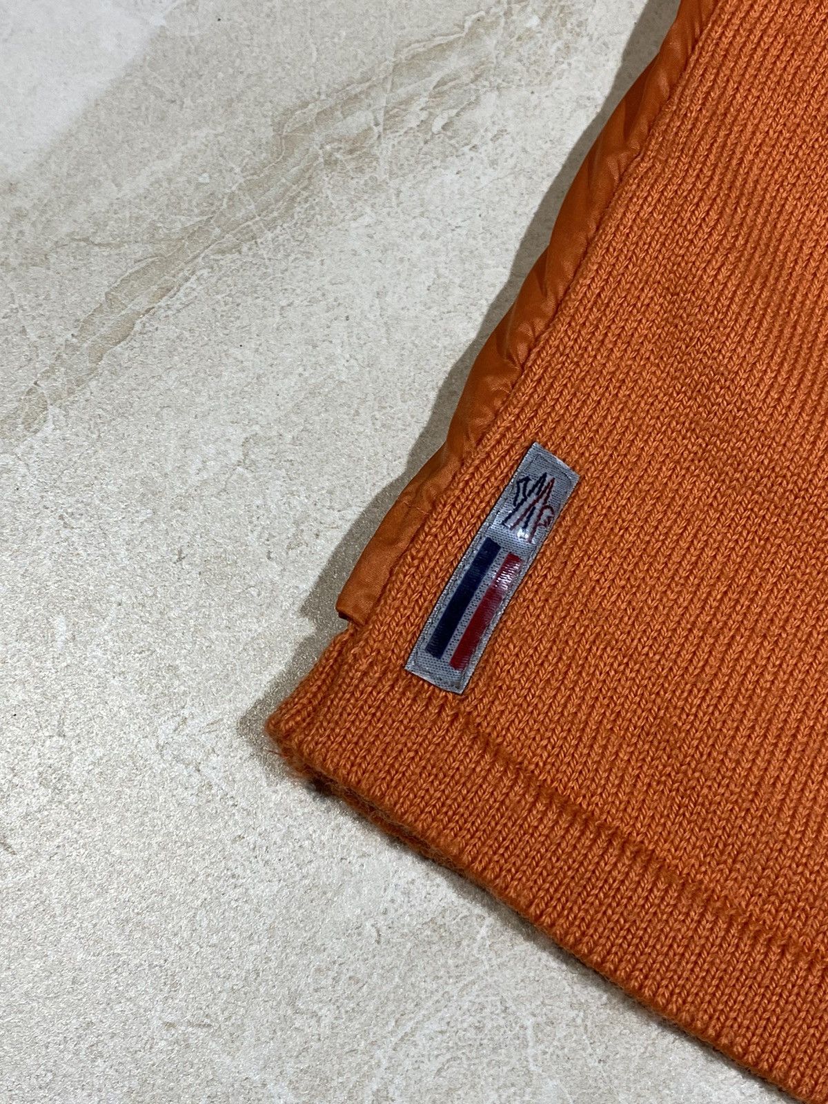 Moncler × Vintage Vintage Moncler Orange Nylon Knit Vest Size L / US 10 / IT 46 - 22 Thumbnail