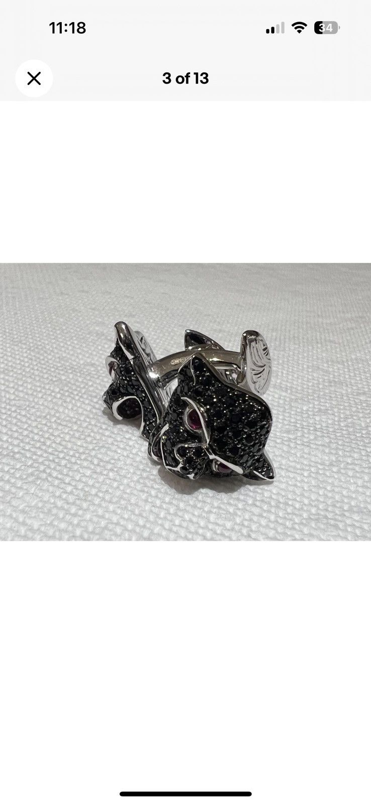 Stephen Webster Stephen Webster Gold 750 Ruby Sapphire Gargoryle Cufflinks Size ONE SIZE - 11 Thumbnail