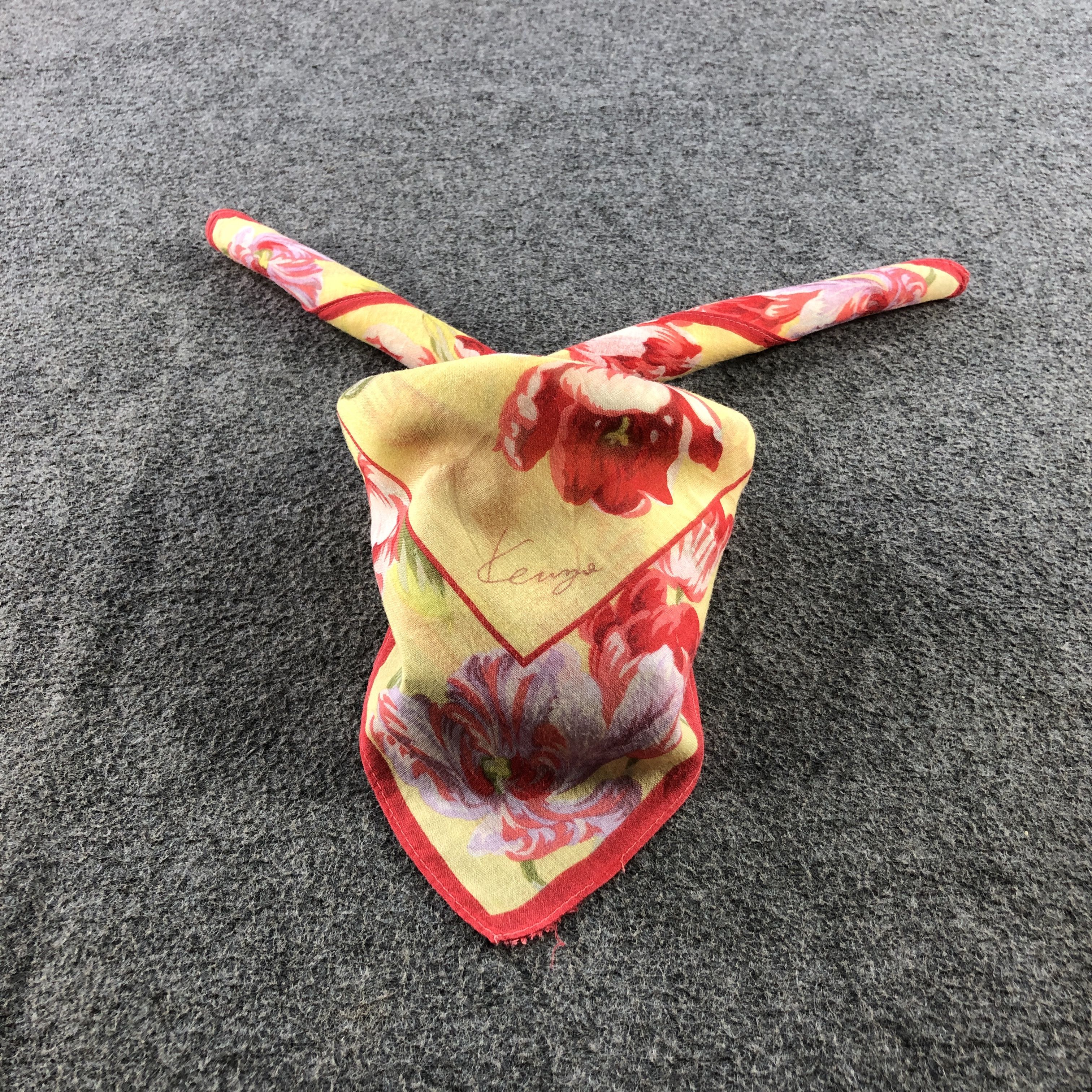 Kenzo Kenzo Floral Handkerchief Neckerchief Bandana H2346 Size ONE SIZE - 2 Thumbnail