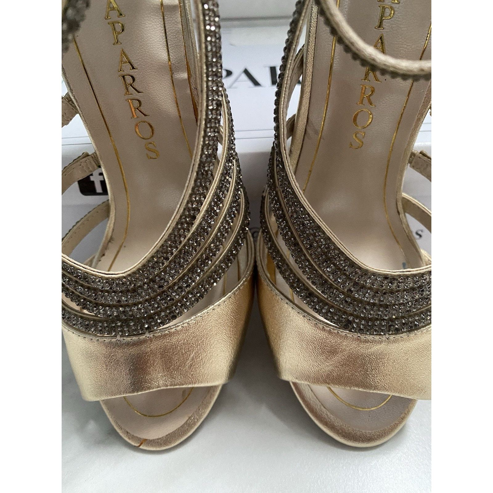 &Daughter × Other Caparros Platino Metallic Gold Open Toes Sz 61/2 M Size US 6.5 / IT 36.5 - 7 Thumbnail