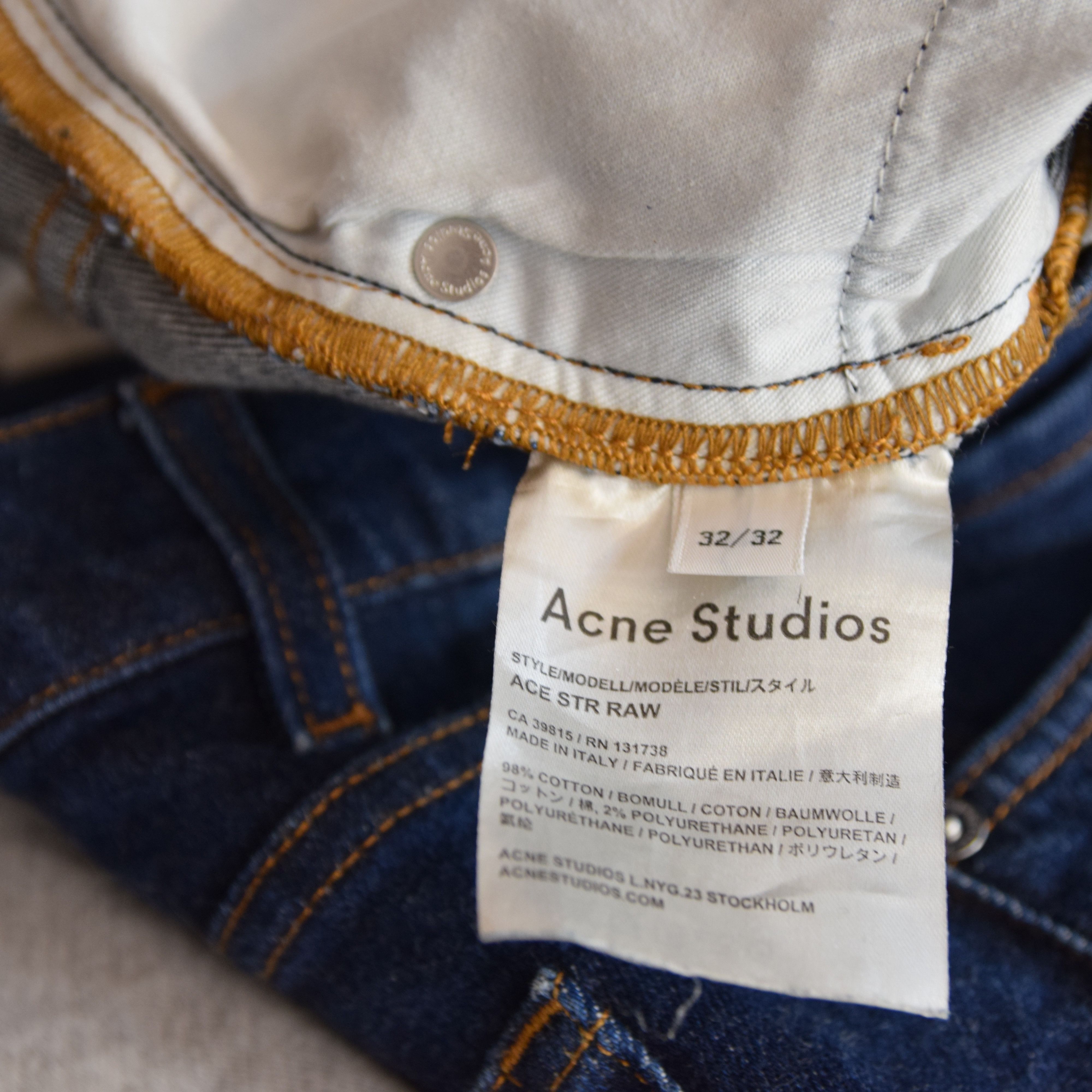 Acne Studios Acne Studios Ace RAW Washed Denim Pants SLIM SKINNY Size US 32 / EU 48 - 9 Thumbnail