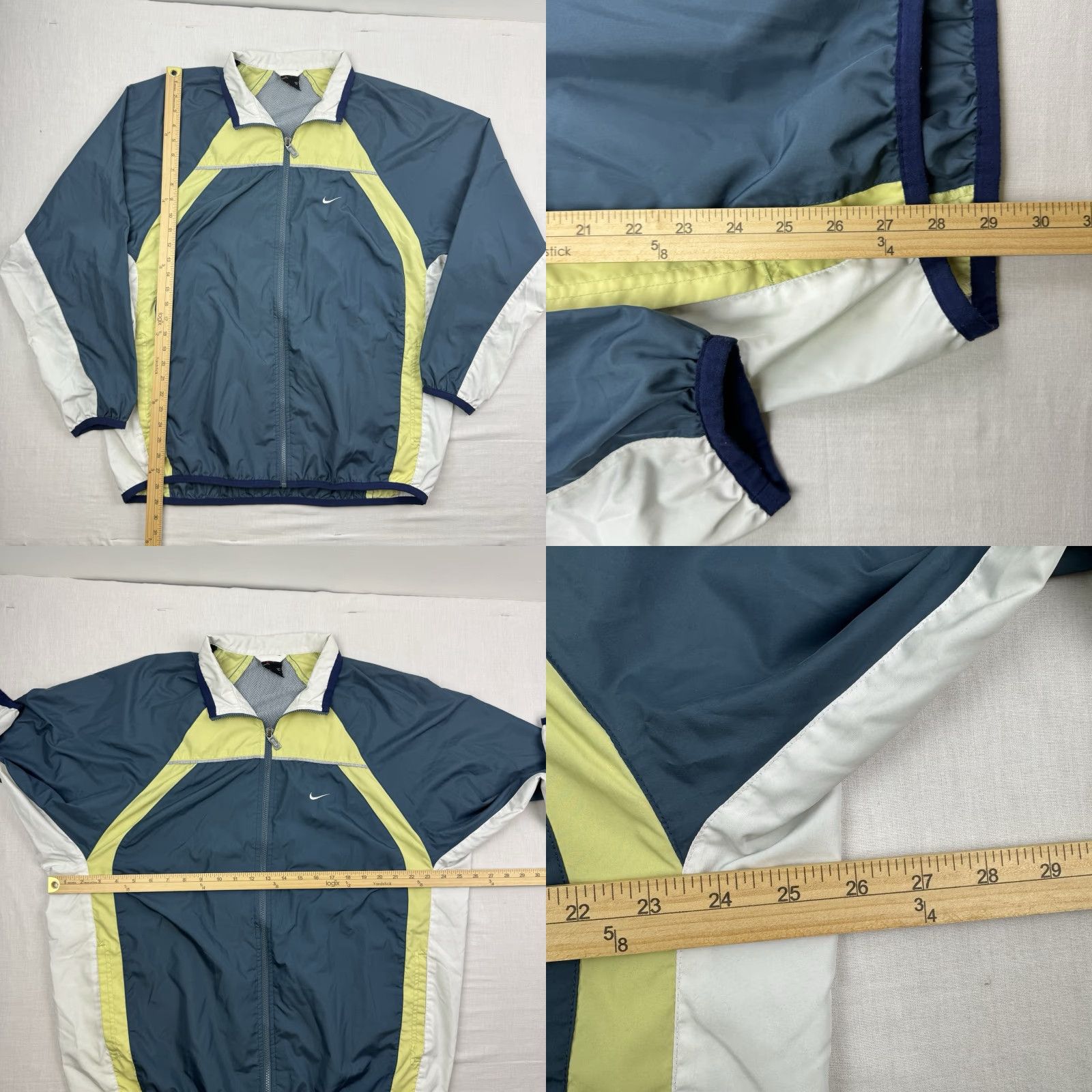 Nike VINTAGE Nike Windbreaker Jacket Womens XL Green Collared 90s Full Zip Size XL / US 12-14 / IT 48-50 - 8 Thumbnail