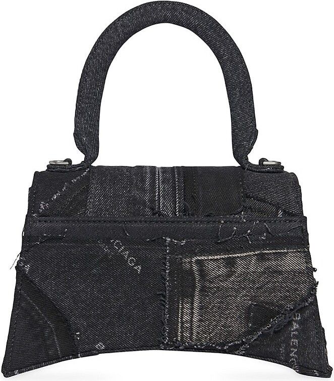 Balenciaga o1w1db10125 Size: OS / Hourglass Small Handbag Denim Black Size ONE SIZE - 4 Thumbnail