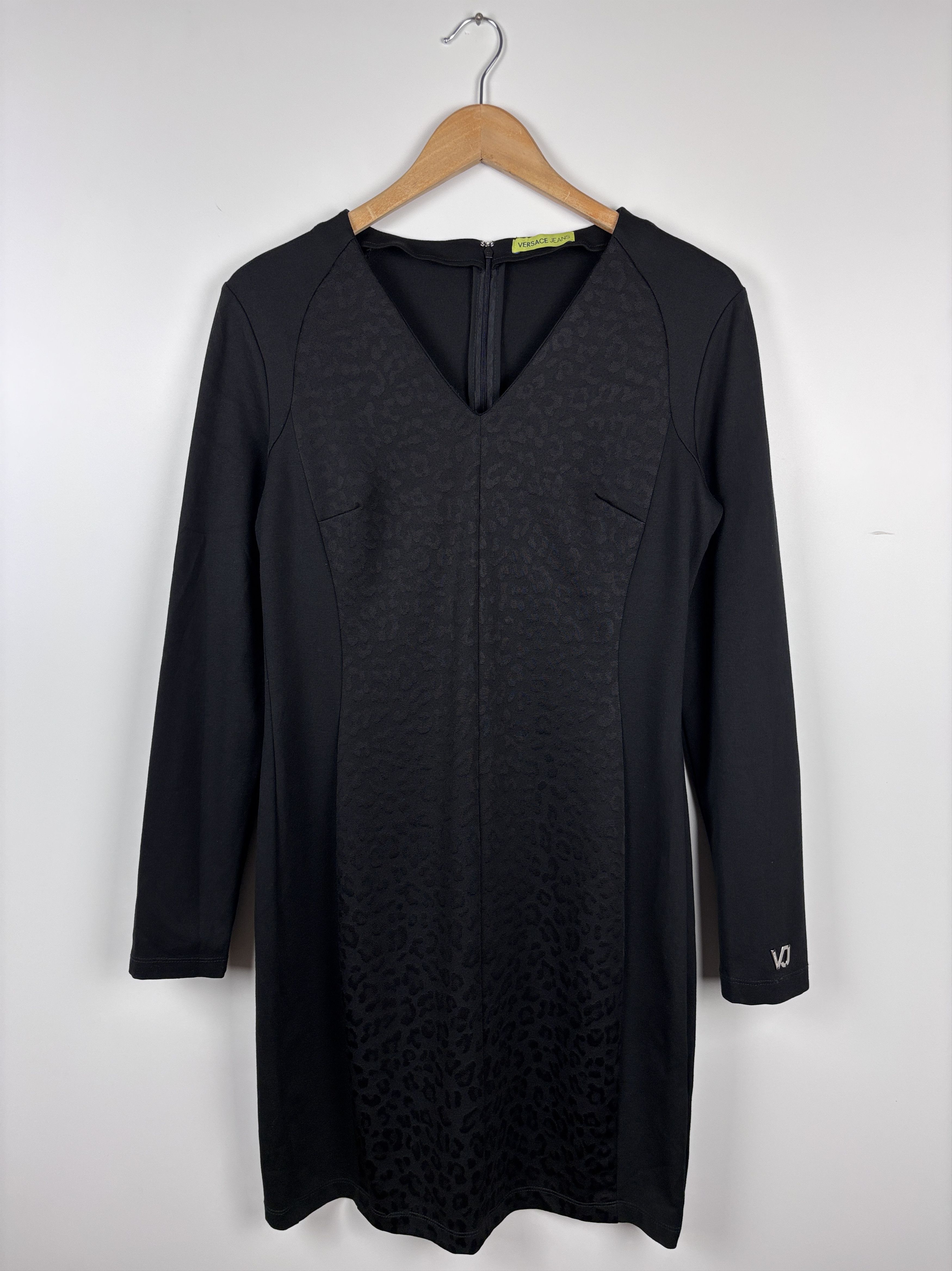 Versace × Versace Jeans Couture Womens Versace Jeans Long Sleeve Dress Black Size US 10 Size L / US 10 / IT 46 - 1 Thumbnail