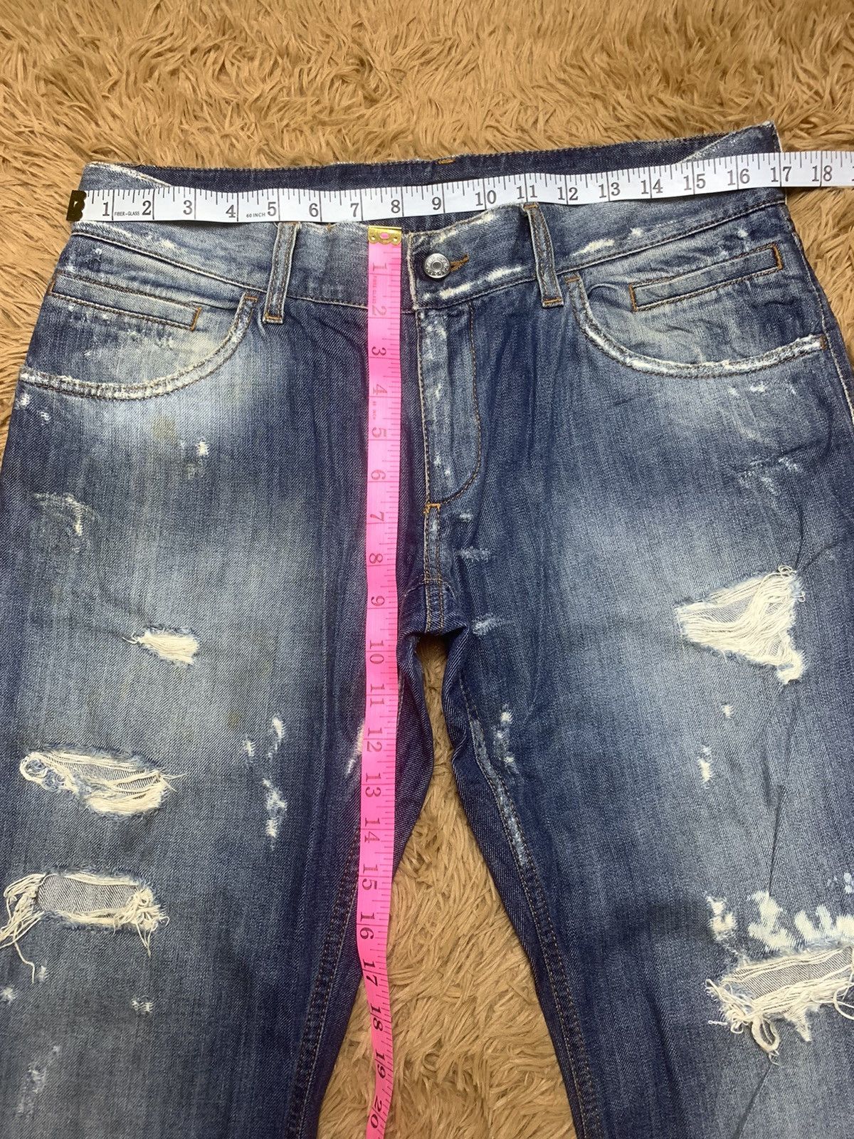 Dolce & Gabbana × Vintage 90s Dolce & Gabbana 14 Destroyed Rip Jeans W34 Size US 34 / EU 50 - 8 Thumbnail