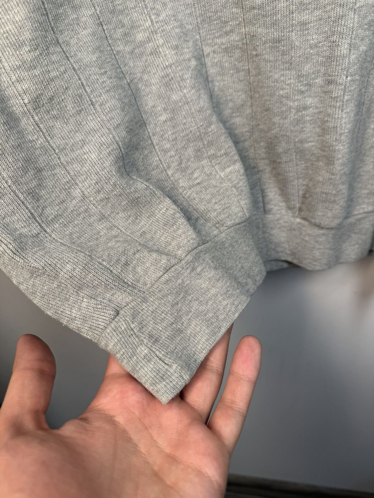 Yves Saint Laurent 90s YSL Sweatshirt 1/4 Quarter Zip Grey Vintage Sweater Size US L / EU 52-54 / 3 - 15 Thumbnail