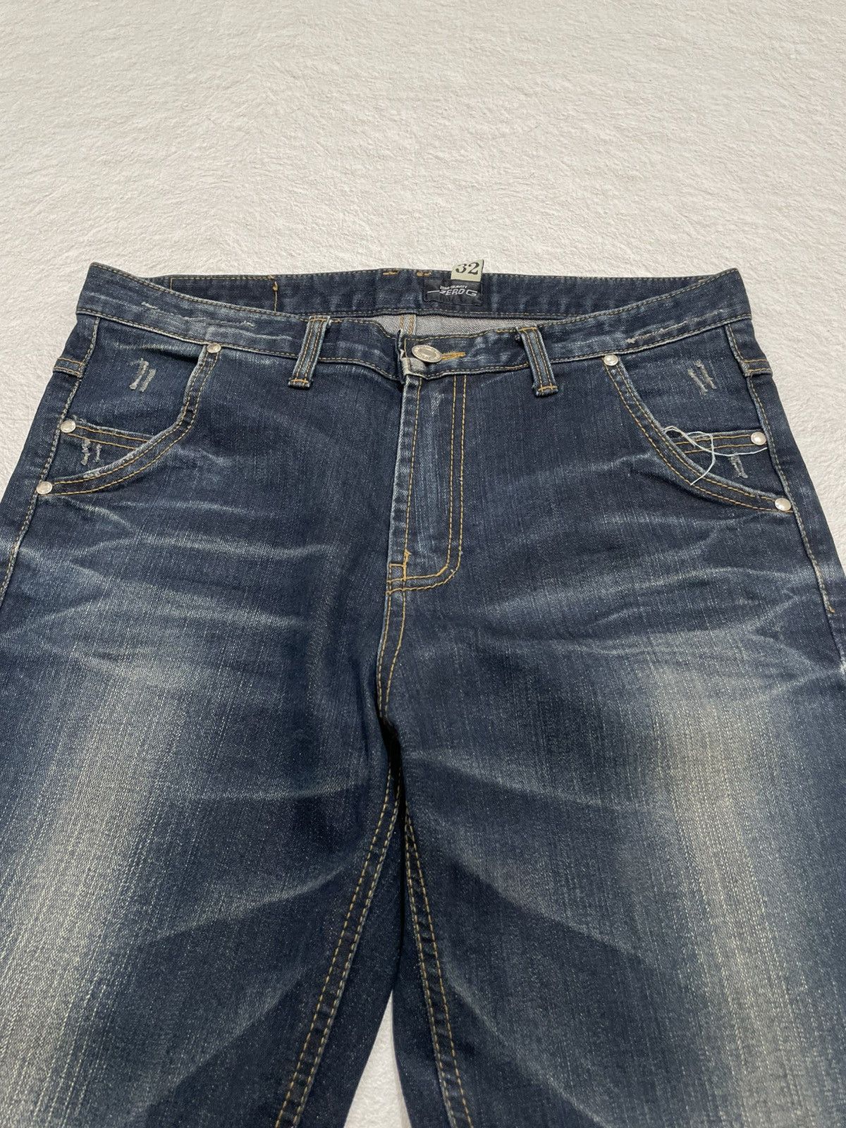 If Six Was Nine 2000s Zero-G Distressed Fading Denim Y2K Size US 32 / EU 48 - 4 Thumbnail