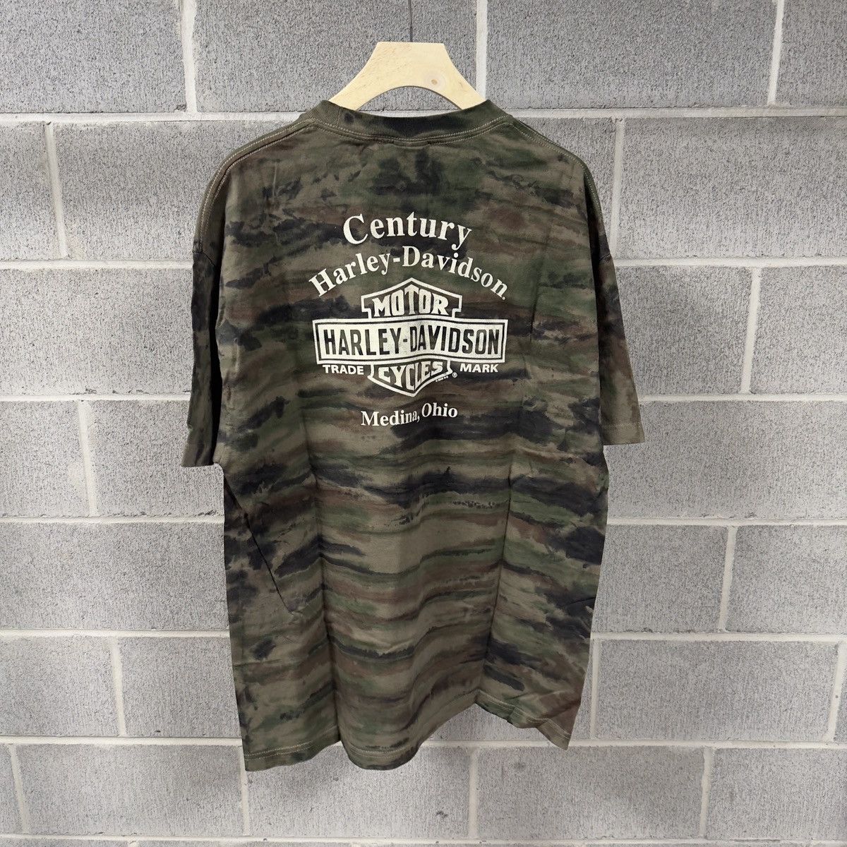 Harley Davidson Harley Davidson Camo Shirt ERD Grunge Biker WCC Size US XL / EU 56 / 4 - 6 Thumbnail