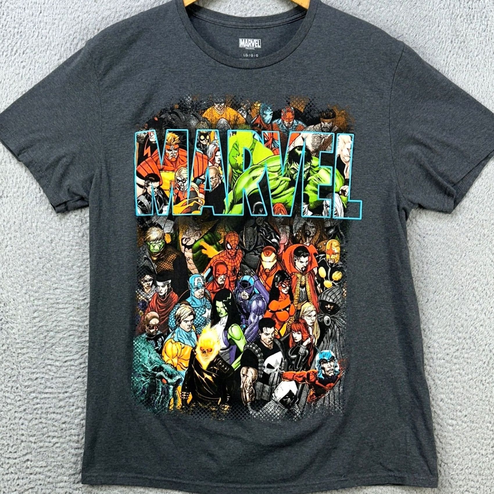 Vintage Marvel Heroes Graphic T-Shirt Mens Large Short Sleeve Crewneck Gray Marvel Size US L / EU 52-54 / 3 - 3 Thumbnail
