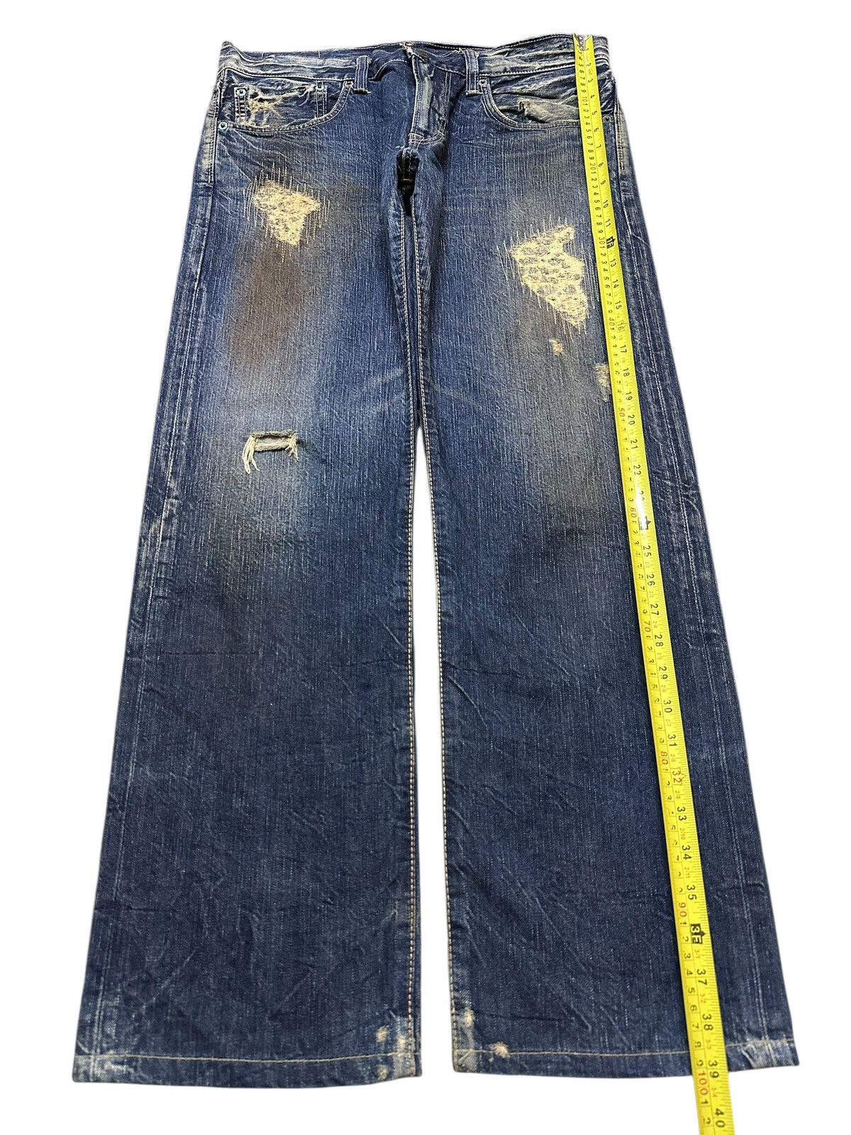 Edwin Vintage Edwin Mud Wash Style Distress Style Loose Jeans Size US 34 / EU 50 - 12 Thumbnail