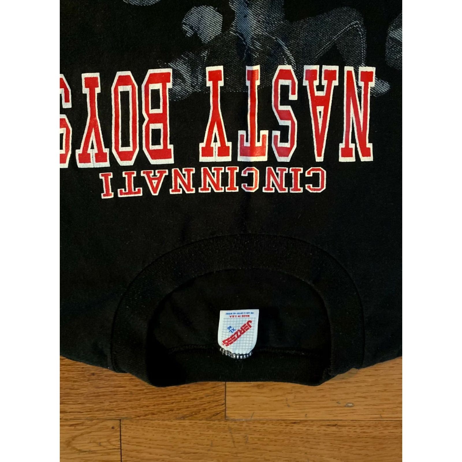 Jerzees VTG 90's Nasty Boys Cincinnati Reds Single Stitch Jerzees T-Shirt Sz XL White Mens Graphic Tee Size US XL / EU 56 / 4 - 3 Thumbnail